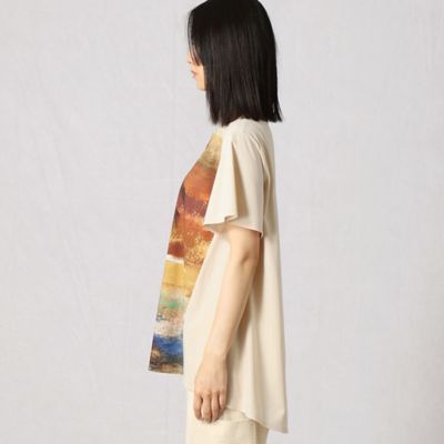 グラデーション椰子の木プリントＴシャツ（７７７０ＴＹ４３）１３ＢＲ