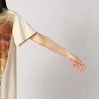 グラデーション椰子の木プリントＴシャツ（７７７０ＴＹ４３）１３ＢＲ