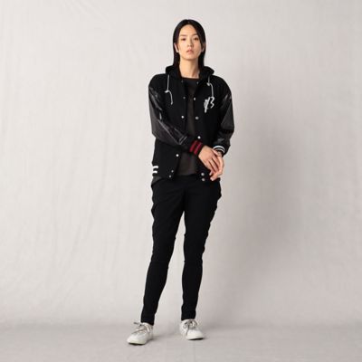 〔＋サイズ〕メリルハイテンション×タフタスフーデッドスタジャン（７７７１ＥＡ０３）