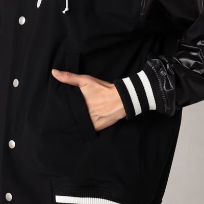 〔＋サイズ〕メリルハイテンション×タフタスフーデッドスタジャン（７７７１ＥＡ０３）