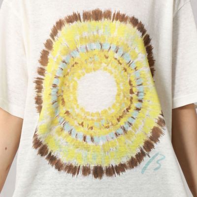 タイダイ柄プリントリネンＴシャツ（７７７１ＴＹ１７）１３ＢＲ