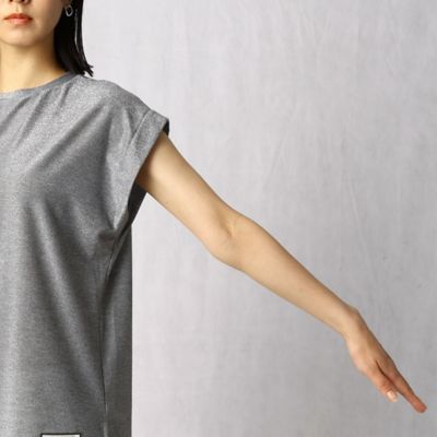 〔＋サイズ〕ラメジャージー　Ｔシャツ（７７７１ＴＹ５６）