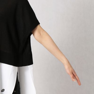 裾布帛ファスナー付ニットプルオーバー（７７７７ＩＹ２０）