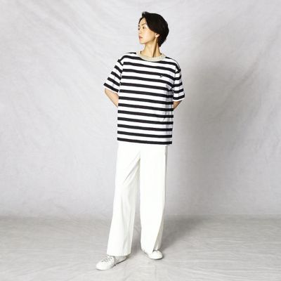 シルケット天竺ボーダー　Ｔシャツ（７７７７ＴＴ４１）