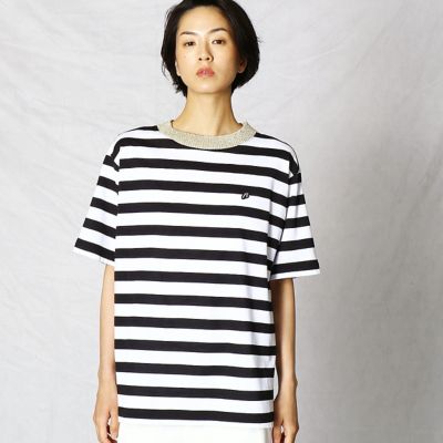 シルケット天竺ボーダー　Ｔシャツ（７７７７ＴＴ４１）