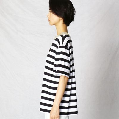 シルケット天竺ボーダー　Ｔシャツ（７７７７ＴＴ４１）
