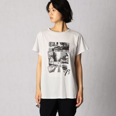 ＜β (Women)＞街並みプリント　Ｔシャツ（７７７７ＴＷ１９）