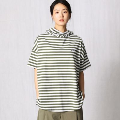 ＜β (Women)＞度詰天竺ボーダー　丸プルオーバー（７７７７ＴＹ１３）