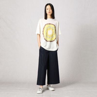 タイダイ柄プリントリネンＴシャツ（７７７７ＴＹ１７）