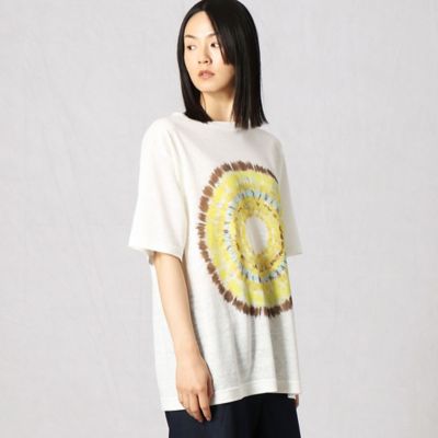 タイダイ柄プリントリネンＴシャツ（７７７７ＴＹ１７）
