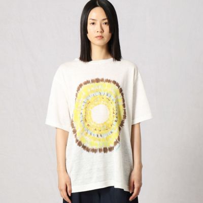 タイダイ柄プリントリネンＴシャツ（７７７７ＴＹ１７）