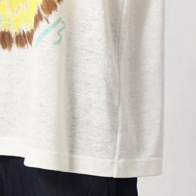 タイダイ柄プリントリネンＴシャツ（７７７７ＴＹ１７）
