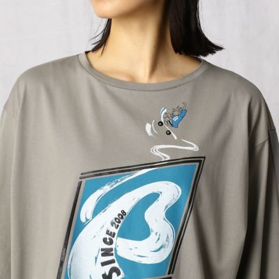 〔＋サイズ〕スケボープリント　Ｔシャツ（７７８０ＴＹ５４）