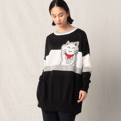 ＜β (Women)＞招き猫　ニットプルオーバー（７７９７ＩＹ１１）
