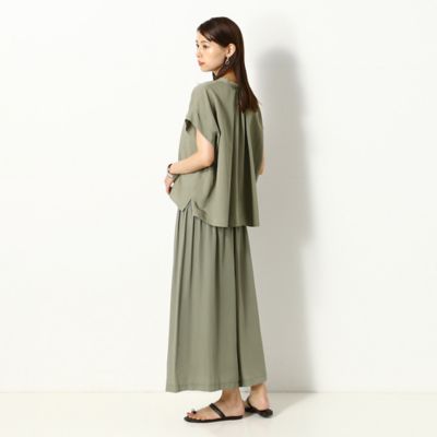 〔＋サイズ〕ドレープストライプ　ショートブラウス（７８０１ＢＺ０２）