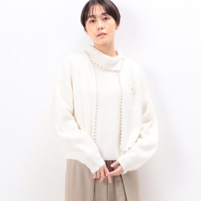 Gabardine K.T+ (Women/大きいサイズ)/ギャバジンケーティープラス 〔 +サイズ 〕 アンゴラ混ミックスヤーン ショートカーディガン(7801IF10)