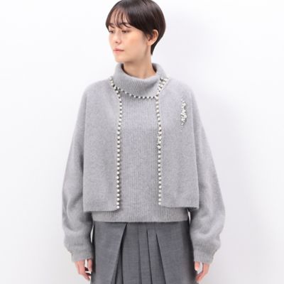 〔　＋サイズ　〕　アンゴラ混ミックスヤーン　ショートカーディガン（７８０１ＩＦ１０）