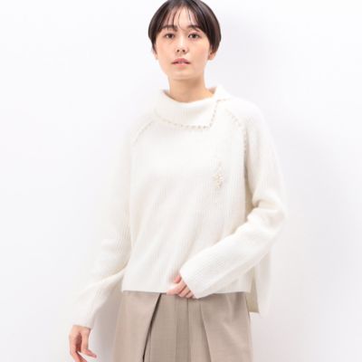 ＜Gabardine K.T+ (Women/大きいサイズ)＞〔　＋サイズ　〕　アンゴラ混ミックスヤーン　タートルネックセーター（７８０１ＩＦ１１）