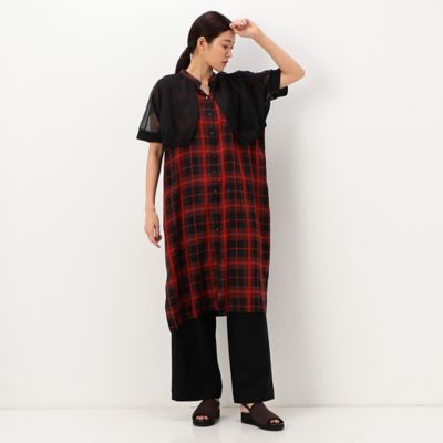 ＜Gabardine K.T+ (Women/大きいサイズ)＞〔＋サイズ〕【洗える】格子柄　シャツドレス（７８０１ＯＡ０２）