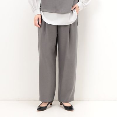 ＜Gabardine K.T+ (Women/大きいサイズ)＞〔　＋サイズ　〕　【セットアップ対応】パウダーツイルストレッチ　ワイドパンツ（７８０１ＰＥ０１）