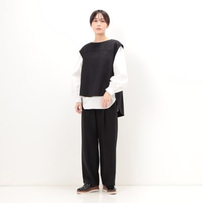〔　＋サイズ　〕　【セットアップ対応】パウダーツイルストレッチ　ワイドパンツ（７８０１ＰＥ０１）