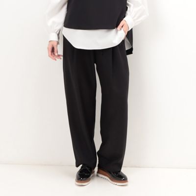 〔　＋サイズ　〕　【セットアップ対応】パウダーツイルストレッチ　ワイドパンツ（７８０１ＰＥ０１）
