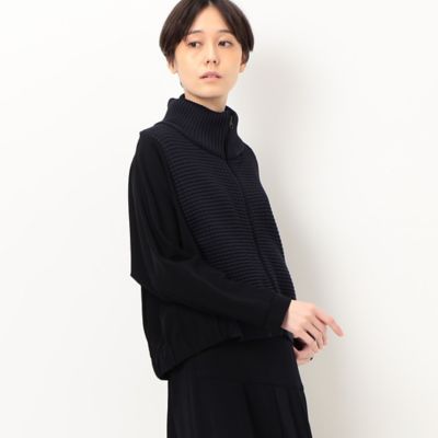 〔　＋サイズ　〕　ハイテンションポンチ　ニットドッキングブルゾン（７８０１ＶＣ０１）