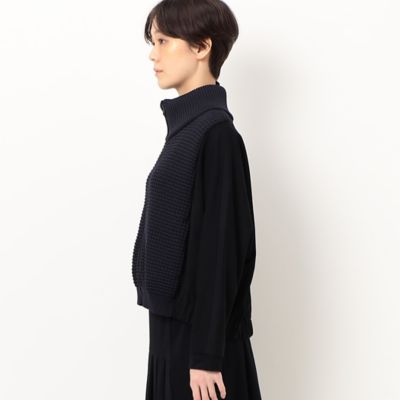 〔　＋サイズ　〕　ハイテンションポンチ　ニットドッキングブルゾン（７８０１ＶＣ０１）