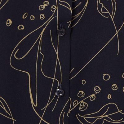 〔　＋サイズ　〕　【セットアップ対応】花柄ジョーゼット　ブラウス（７８０２ＢＣ０１）
