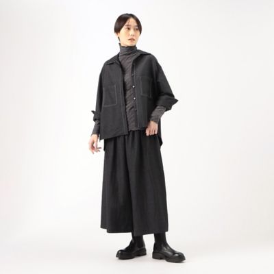 〔　＋サイズ　〕　【セットアップ対応】ウール変形平織り　ワークシャツ（７８０２ＨＦ０１）