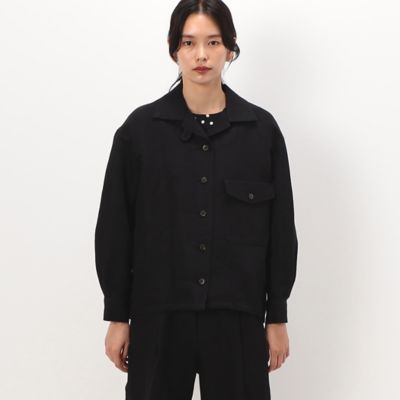 〔　＋サイズ　〕　紙コットンギャバジン　シャツジャケット（７８０２ＪＥ０１）