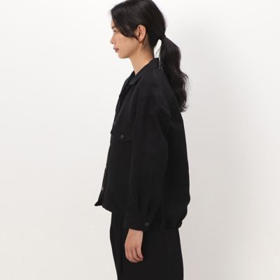 〔　＋サイズ　〕　紙コットンギャバジン　シャツジャケット（７８０２ＪＥ０１）