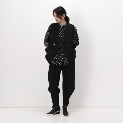 〔　＋サイズ　〕　紙コットンギャバジン　ワイドパンツ（７８０２ＰＥ０２）