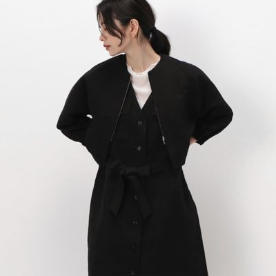 ＜Gabardine K.T+ (Women/大きいサイズ)＞〔　＋サイズ　〕　紙コットンギャバジン　ショートブルゾン（７８０２ＶＥ０１）