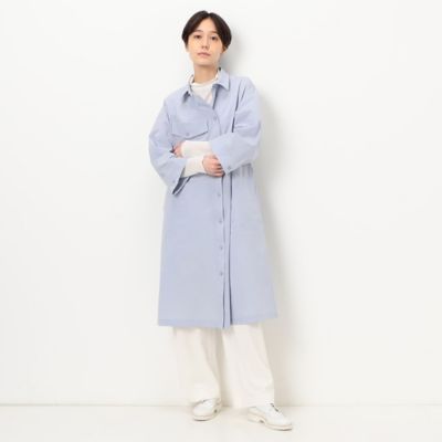 〔　＋サイズ　〕　【洗える】ストレッチタフタ　シャツドレス（７８０３ＨＣ０１）