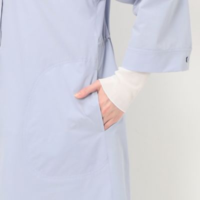 〔　＋サイズ　〕　【洗える】ストレッチタフタ　シャツドレス（７８０３ＨＣ０１）