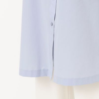 〔　＋サイズ　〕　【洗える】ストレッチタフタ　シャツドレス（７８０３ＨＣ０１）