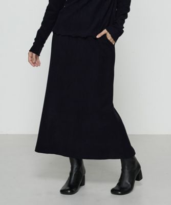 ＋サイズ 〕 ニットコール タイトスカート（7804FM02