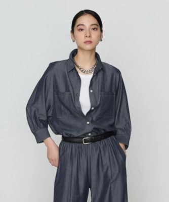 〔　＋サイズ　〕　オトナシャンブレー　たっぷりシャツ（７８０４ＨＫ０１）