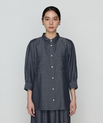 〔　＋サイズ　〕　オトナシャンブレー　たっぷりシャツ（７８０４ＨＫ０１）