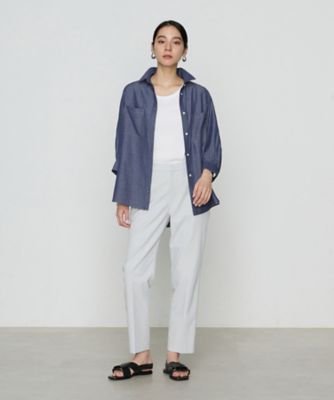 〔　＋サイズ　〕　オトナシャンブレー　たっぷりシャツ（７８０４ＨＫ０１）