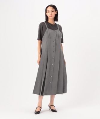 ★専用★ギャバジンK.T 格子ジャンスカ＆シースルーカットソー　おまとめ2点 麻調合繊 Aライン ジャンパースカート（72-17OG06-204
