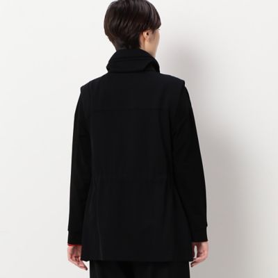 〔＋サイズ〕【洗える】ツイルジャージー　ふわっと襟のベスト（７８０４ＶＡ０４）