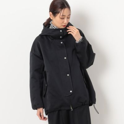 〔　＋サイズ　〕　二重織サテン　フード付きブルゾン（７８０４ＶＥ０２）