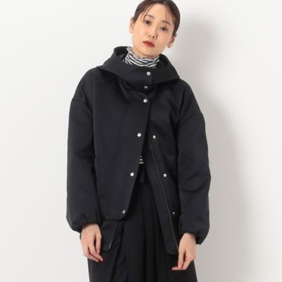 〔　＋サイズ　〕　二重織サテン　フード付きブルゾン（７８０４ＶＥ０２）