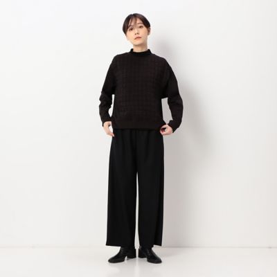 〔＋サイズ〕【セットアップ対応／洗える】キルトジャカード　異素材組み合わせプルオーバー（７８０５ＥＡ０６）