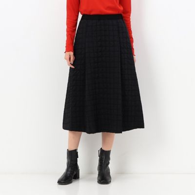 ＜Gabardine K.T+ (Women/大きいサイズ)＞〔＋サイズ〕【セットアップ対応】キルトジャカード　タックスカート（７８０５ＦＡ０２）