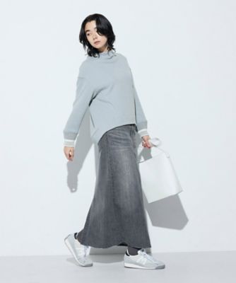 ＋サイズ 〕 袖口キラキラニットリブプルオーバー（7806EM09