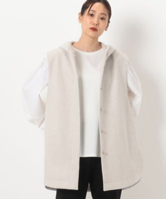 ＜Gabardine K.T+ (Women/大きいサイズ)＞〔　＋サイズ　〕　やわらかメルトン　フードジレ（７８０６ＪＥ０４）