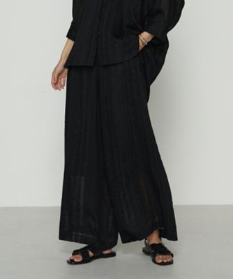 ＜Gabardine K.T+ (Women/大きいサイズ)＞〔　＋サイズ　〕　ジャカードボーダー　タックワイドパンツ（７８０７ＰＫ１１）